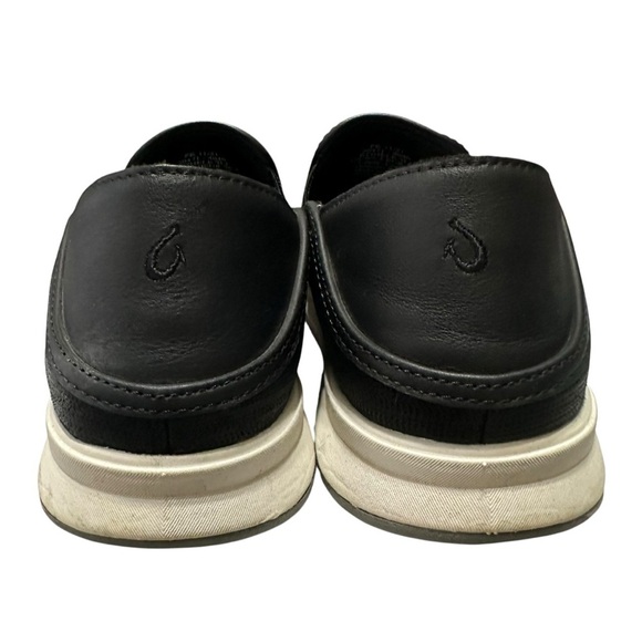 Olukai Ki’ilehe Sneakers Women’s 6.5 Black Leather Slip On Convertible Heel Shoe - Picture 5 of 8